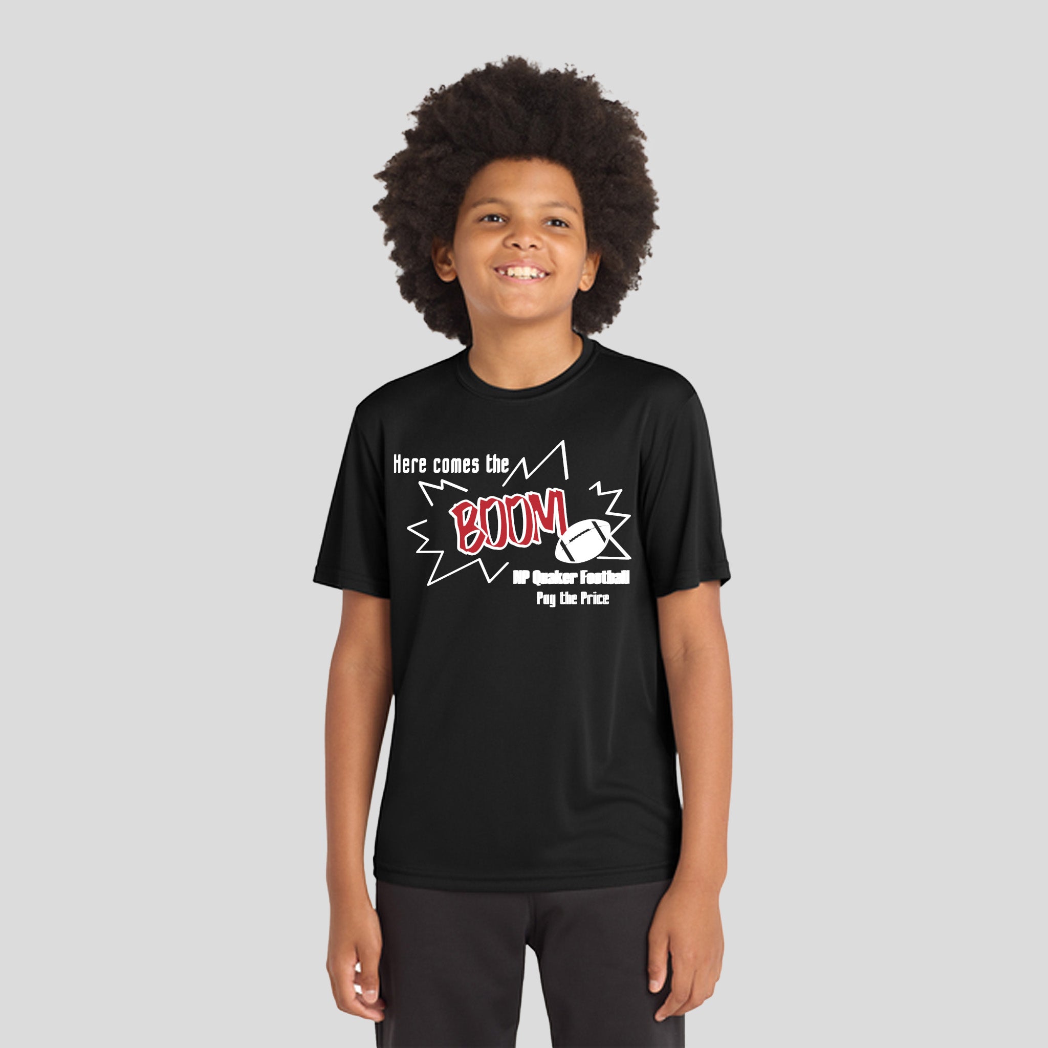 Youth Here Comes the Boom Core Competitor Tee | Black