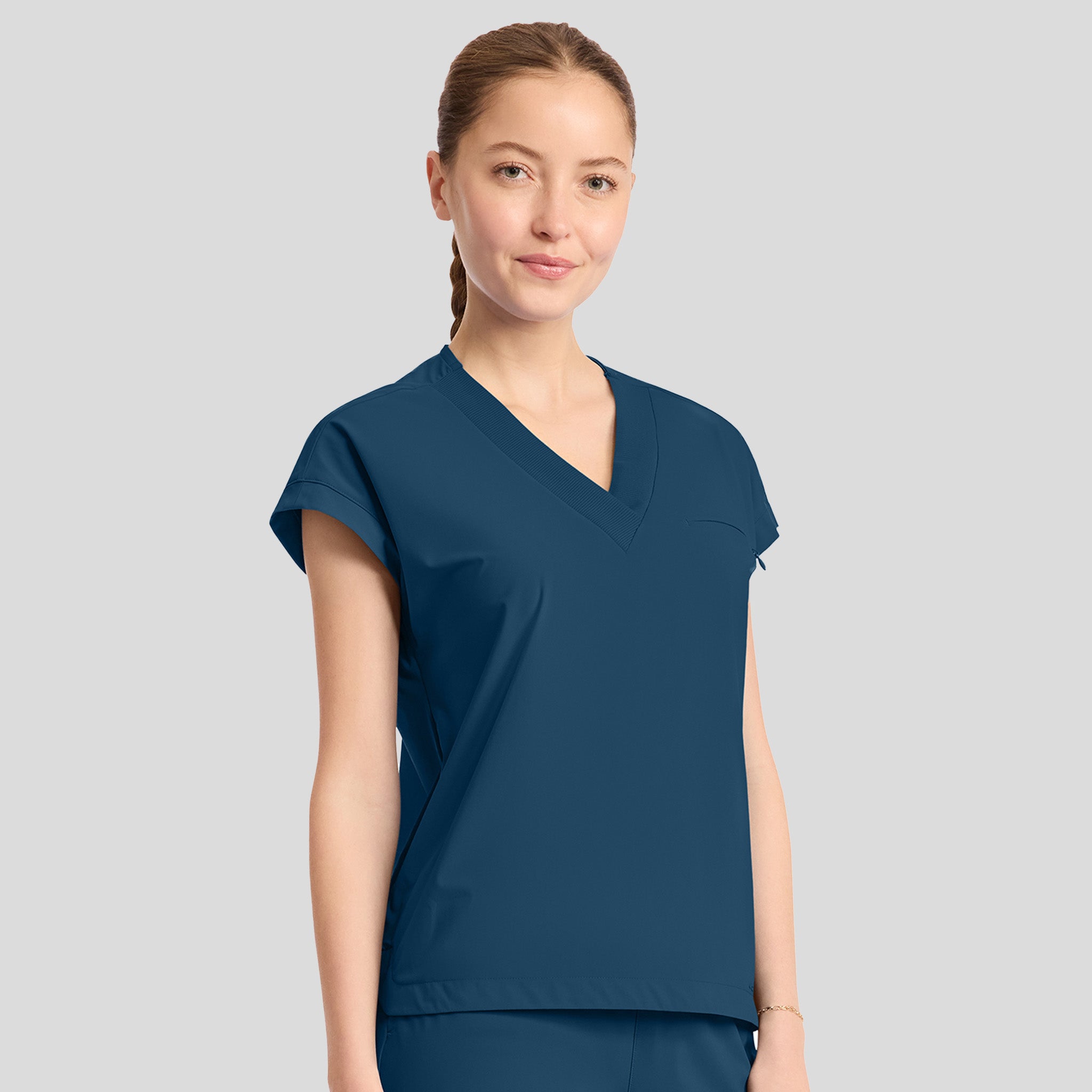 Dolman V-Neck Top | Caribbean